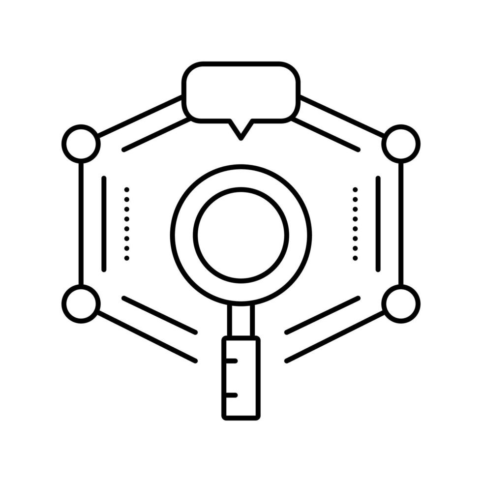 recherche d'illustration vectorielle d'icône de ligne de thème éducatif vecteur