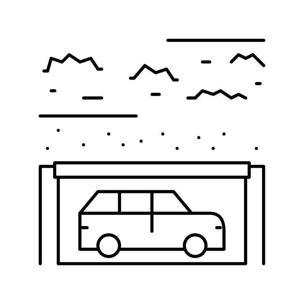 illustration vectorielle de l'icône de la ligne de stationnement souterrain vecteur