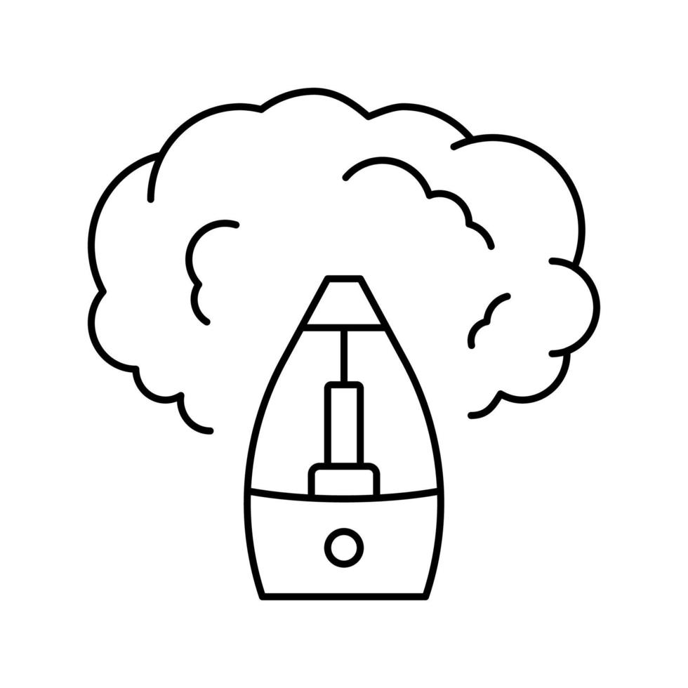 humidificateur, appareil, ligne, icône, vecteur, illustration vecteur