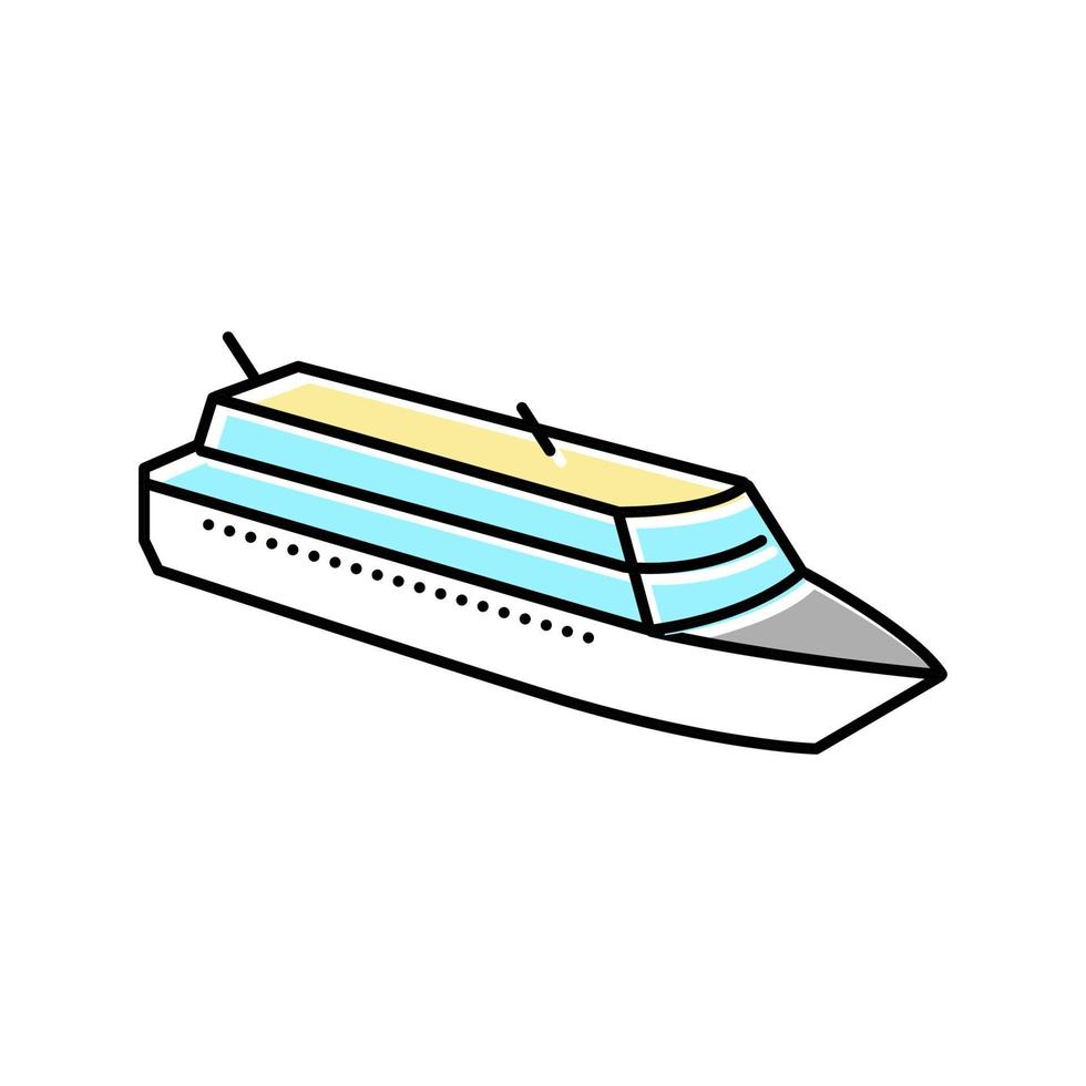 illustration vectorielle de l'icône de couleur de transport de paquebot de croisière vecteur