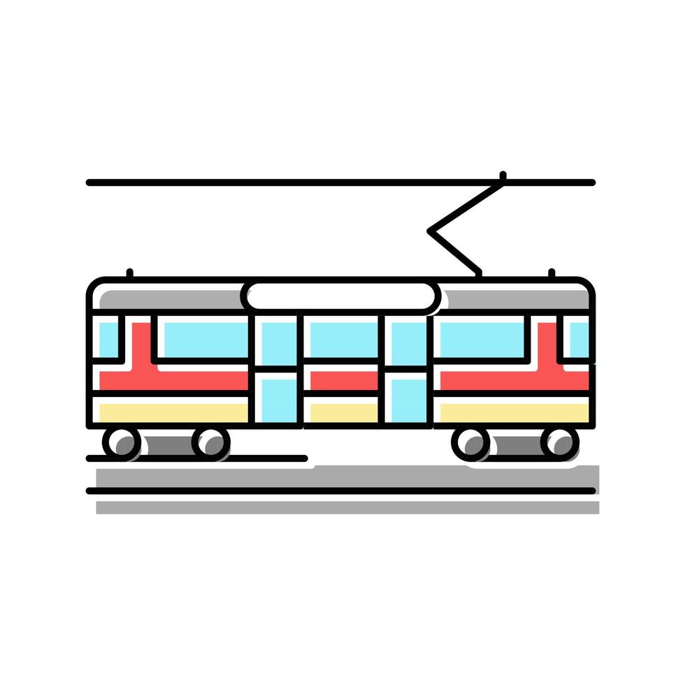 cercle de la ville tramway couleur icône illustration vectorielle vecteur