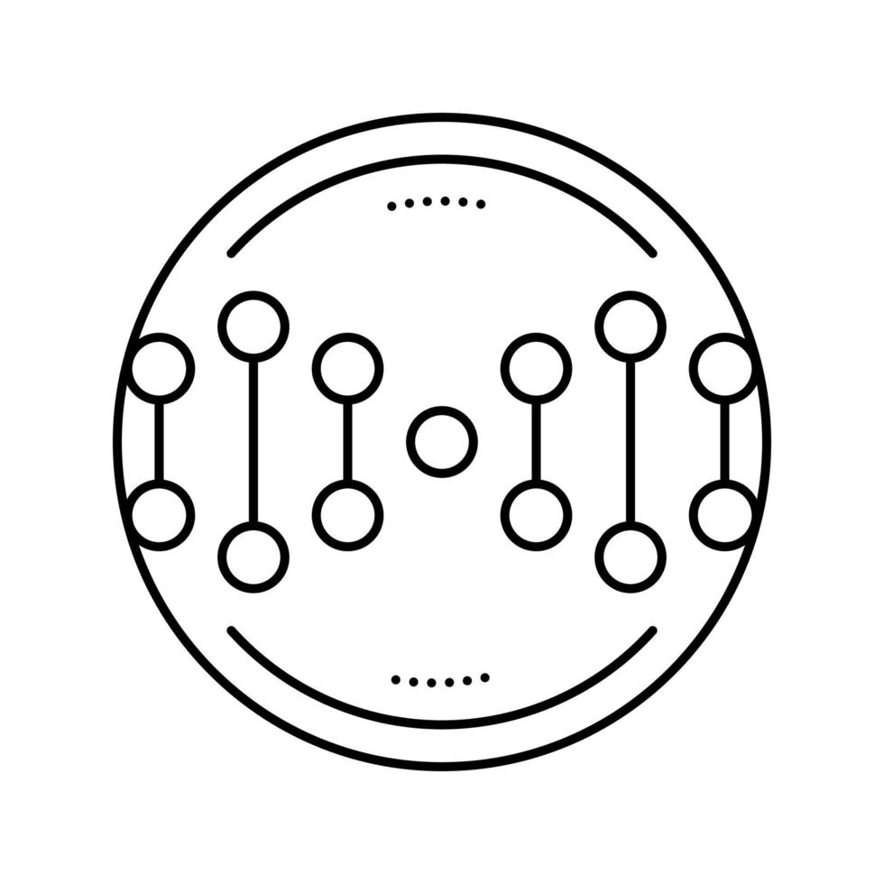 illustration vectorielle de l'icône de la ligne de formule génétique chimique vecteur