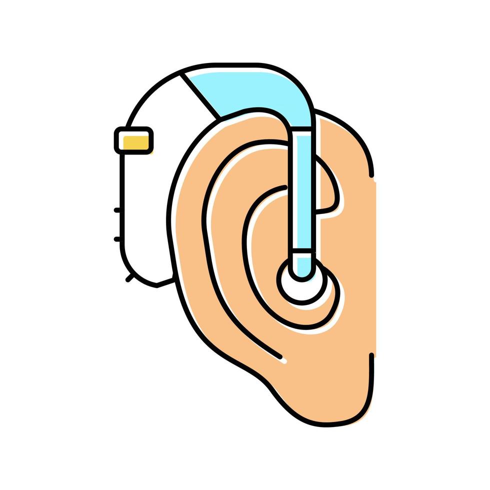 aides auditives couleur icône illustration vectorielle vecteur