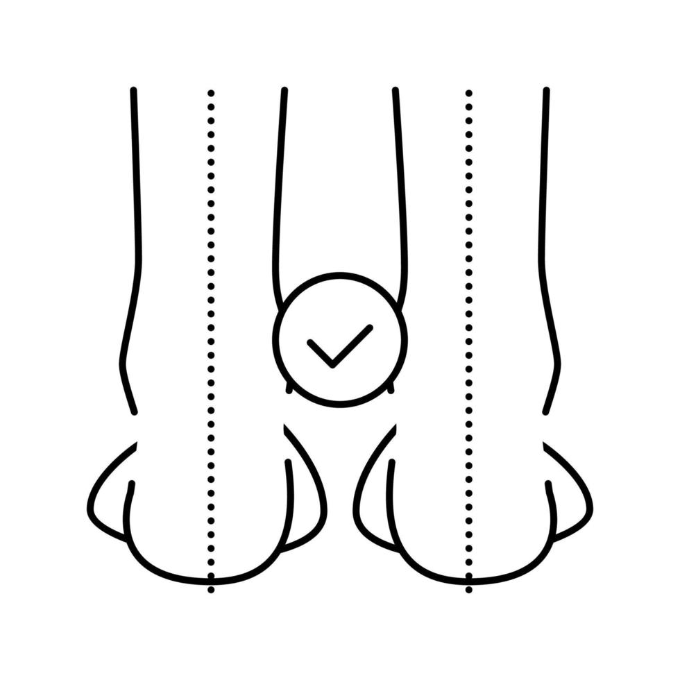 jambes droites ligne icône illustration vectorielle vecteur