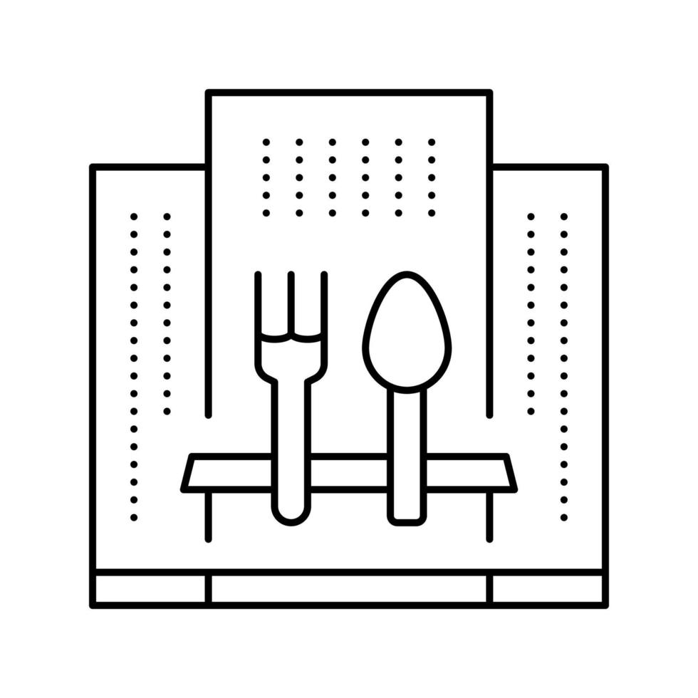 illustration vectorielle de l'icône de la ligne de service de restauration de l'hôtel vecteur