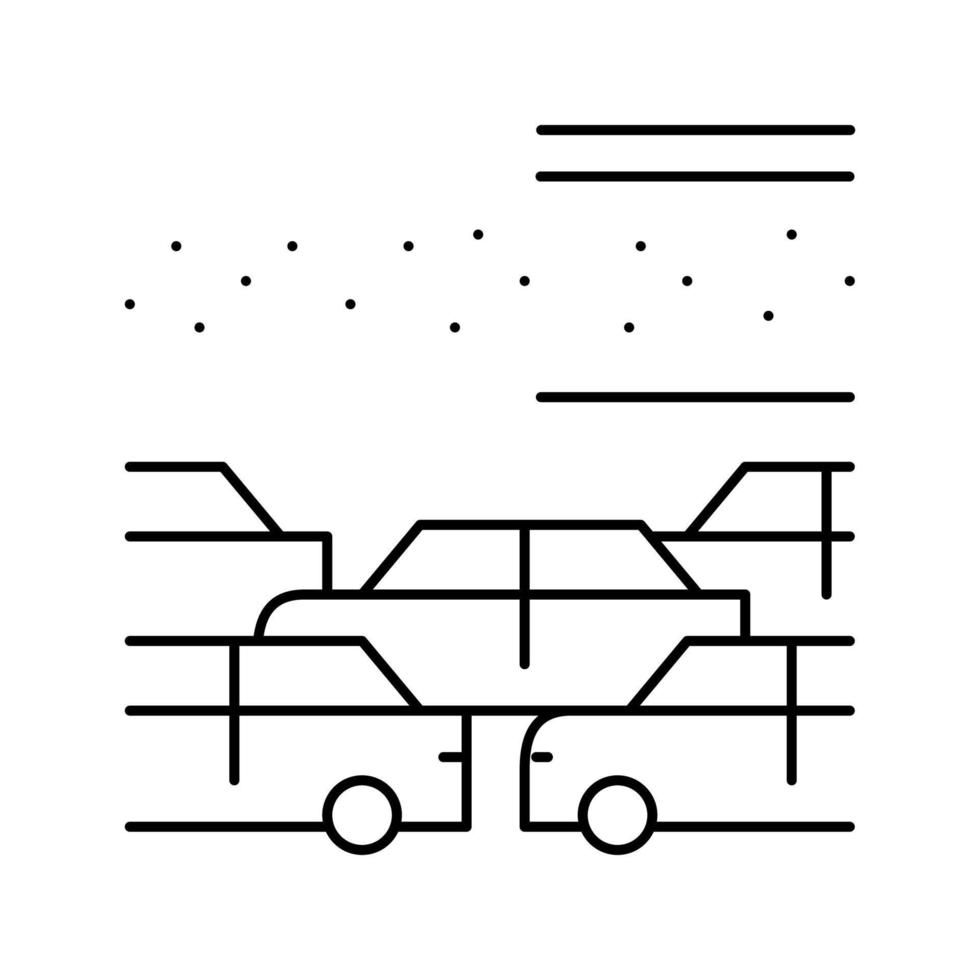 illustration vectorielle d'icône de ligne de stationnement de transport de voiture vecteur