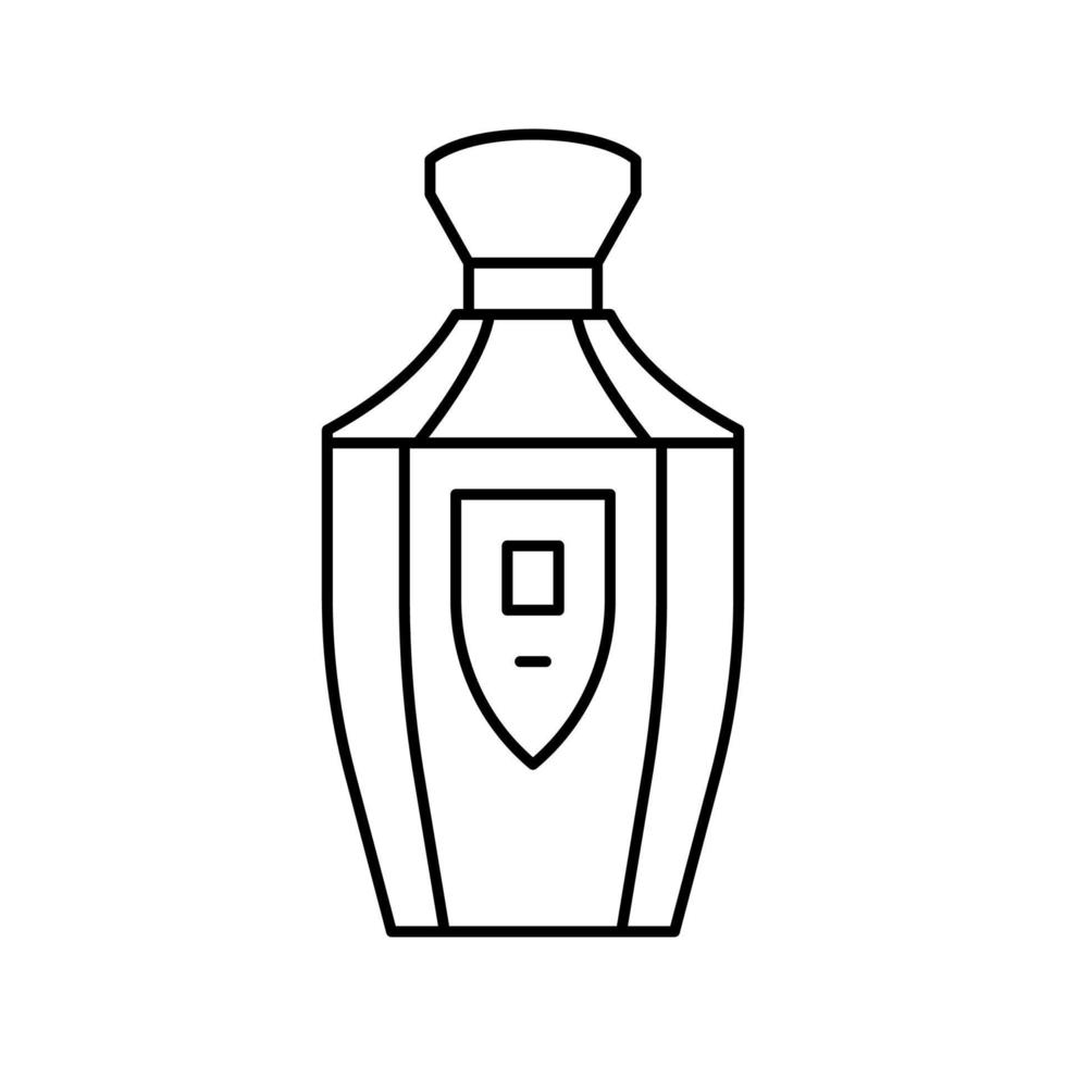 bouteille de parfum en verre icône de ligne de parfum illustration vectorielle vecteur