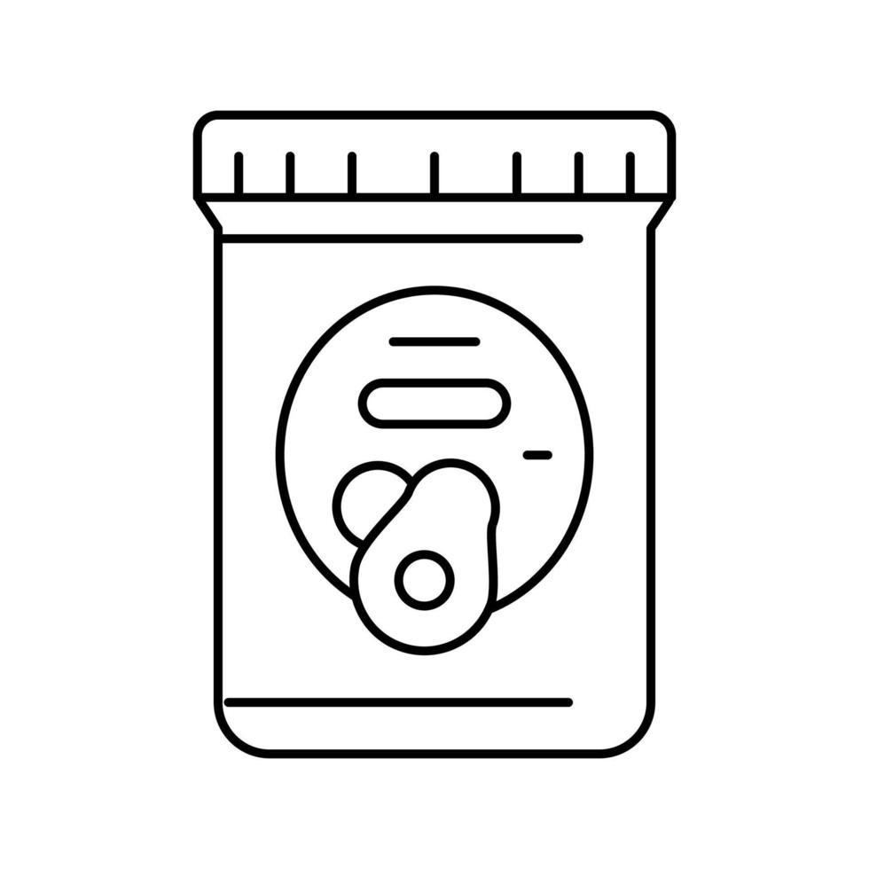 illustration vectorielle de l'icône de la ligne d'avocat au beurre vecteur