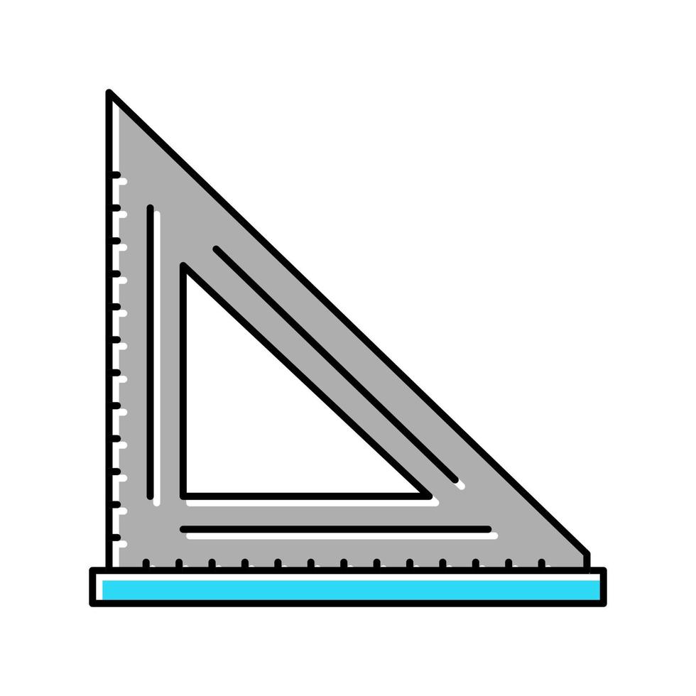 mise en page carré charpentier outil couleur icône illustration vectorielle vecteur