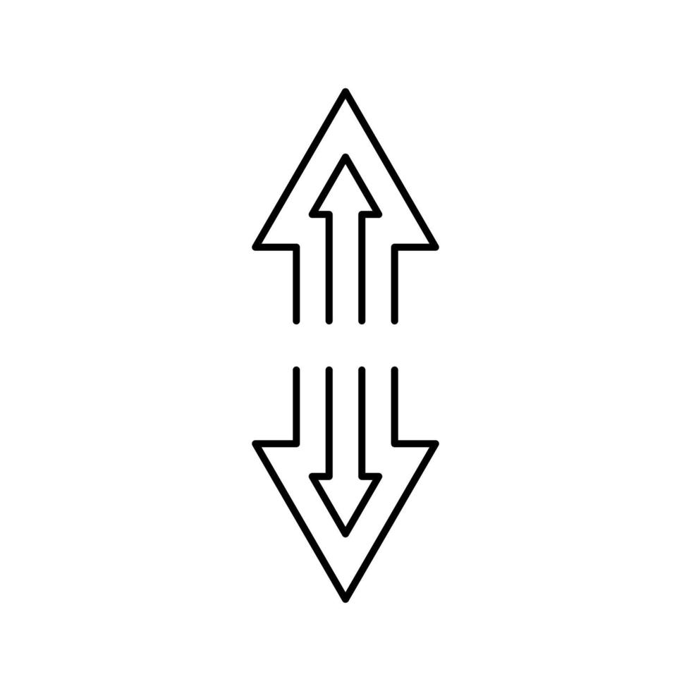 flèche défilement ligne icône illustration vectorielle vecteur