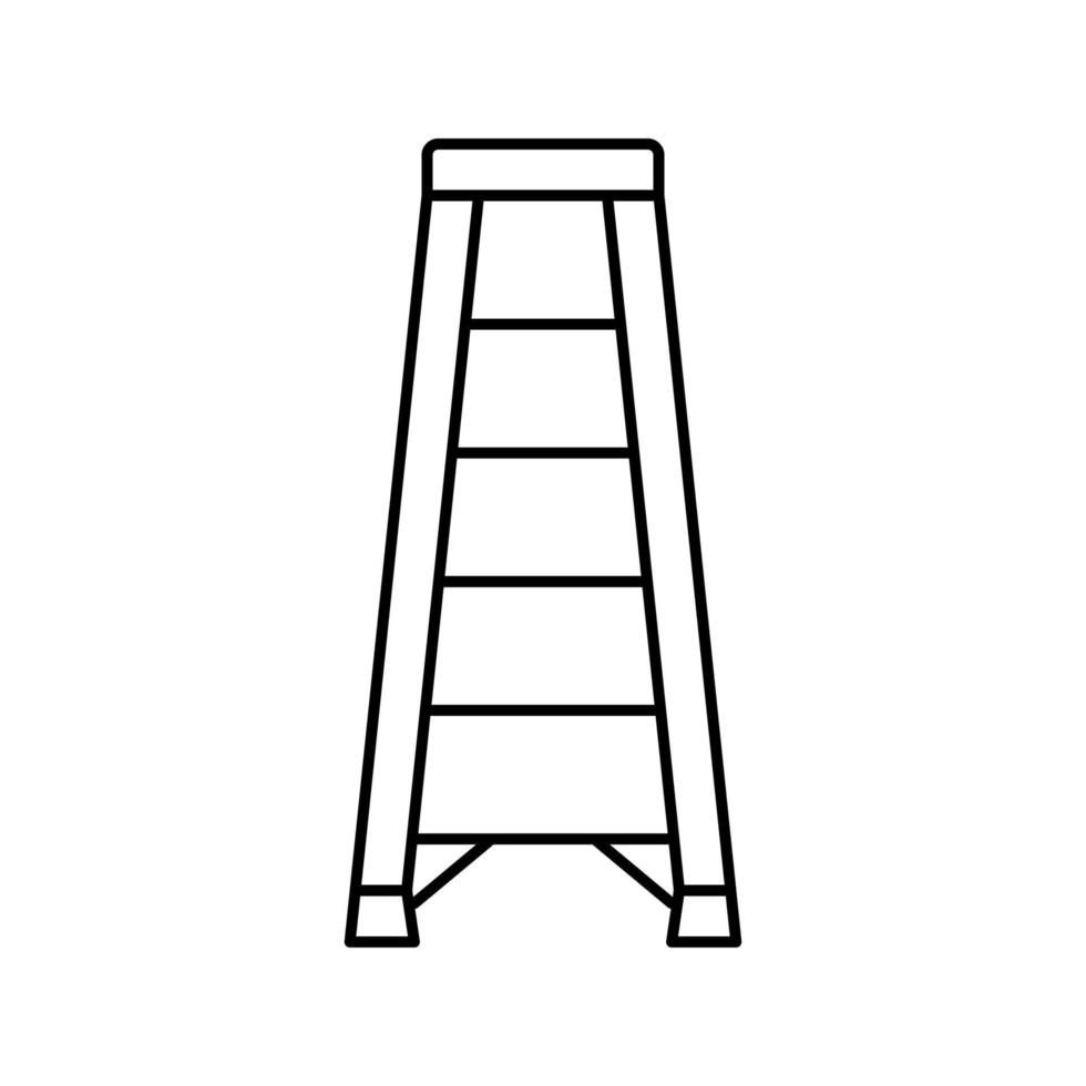 illustration vectorielle de l'icône de la ligne de réparation de l'outil d'échelle vecteur