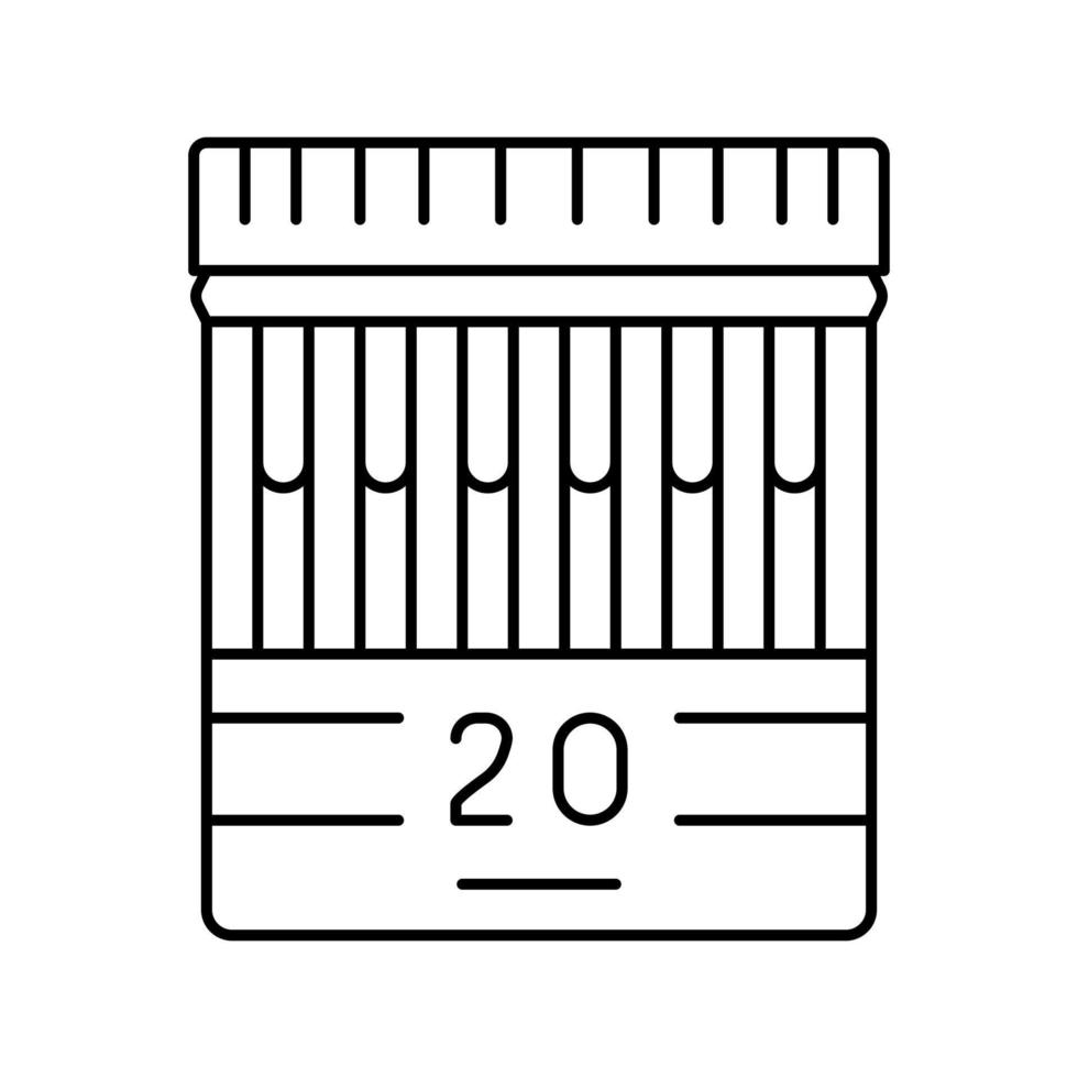 illustration vectorielle de l'icône de la ligne de test de drogue du panneau 20 vecteur