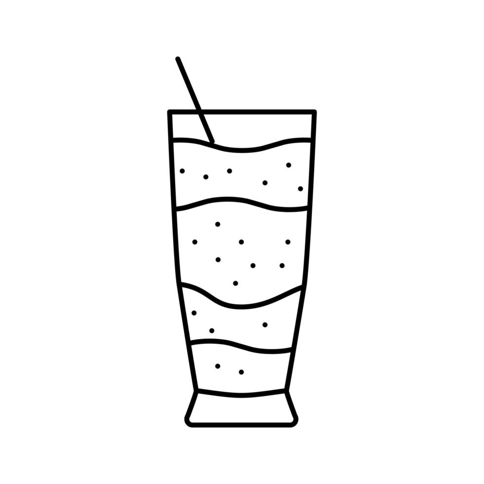 smoothe boisson boisson ligne icône illustration vectorielle vecteur