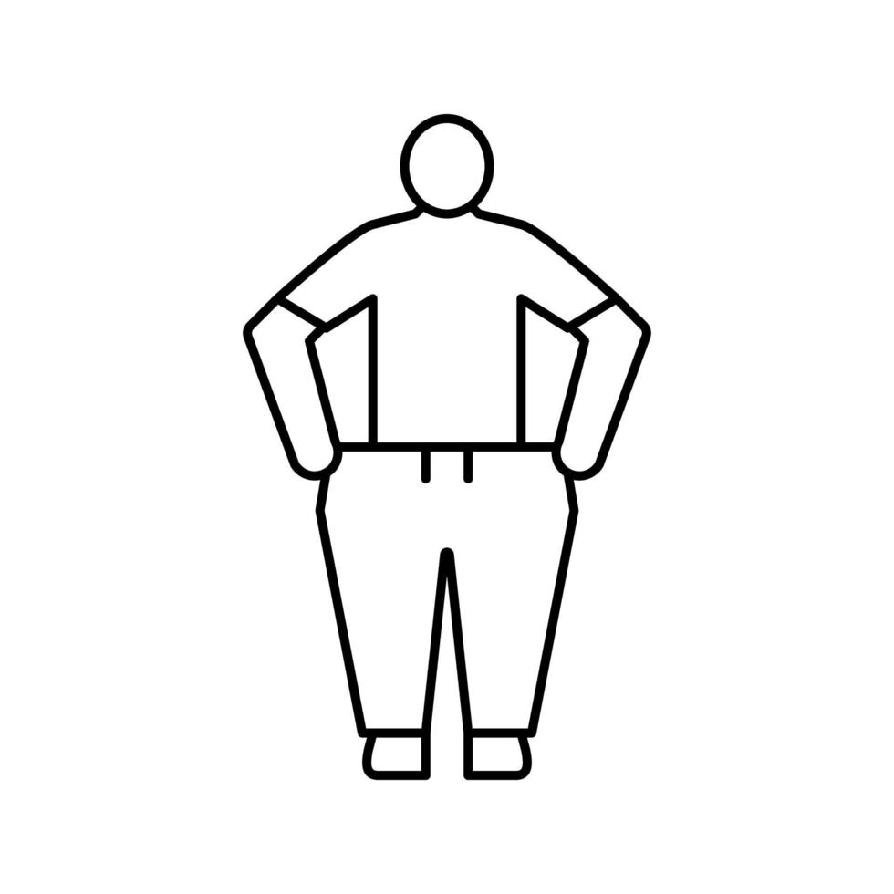 illustration vectorielle de l'icône de la ligne des symptômes du vih de perte de poids vecteur