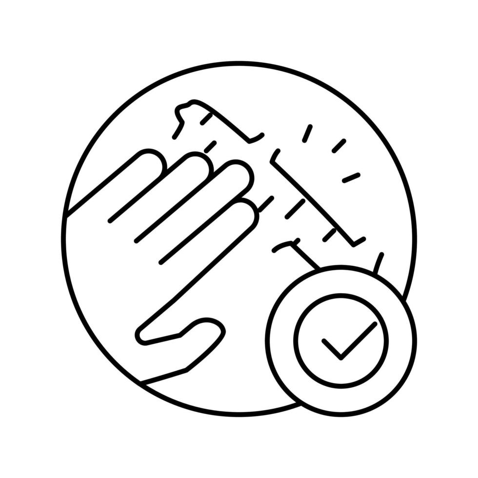 illustration vectorielle d'icône de ligne de cicatrice de massage vecteur