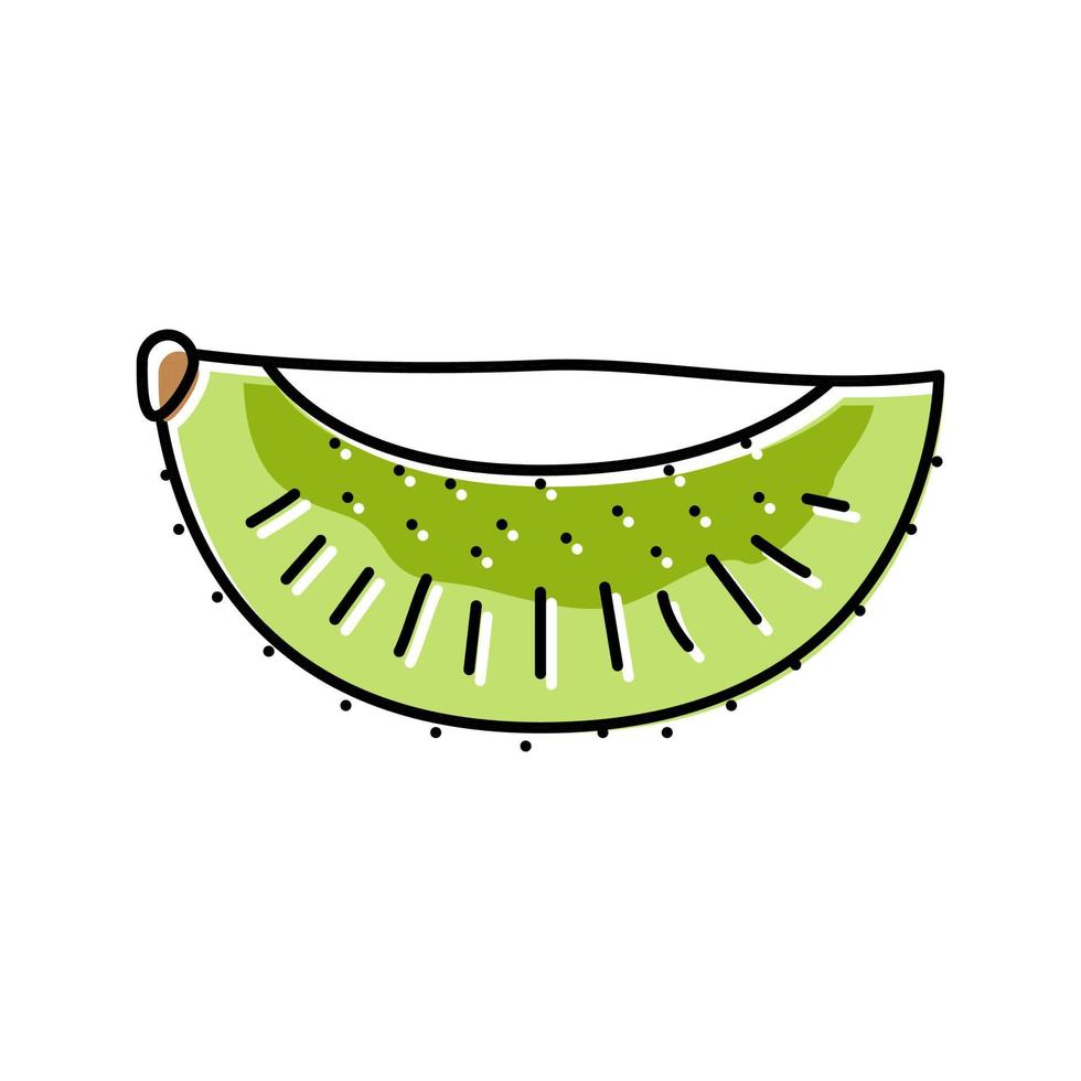 couper l'illustration vectorielle de l'icône de couleur kiwi frais vecteur