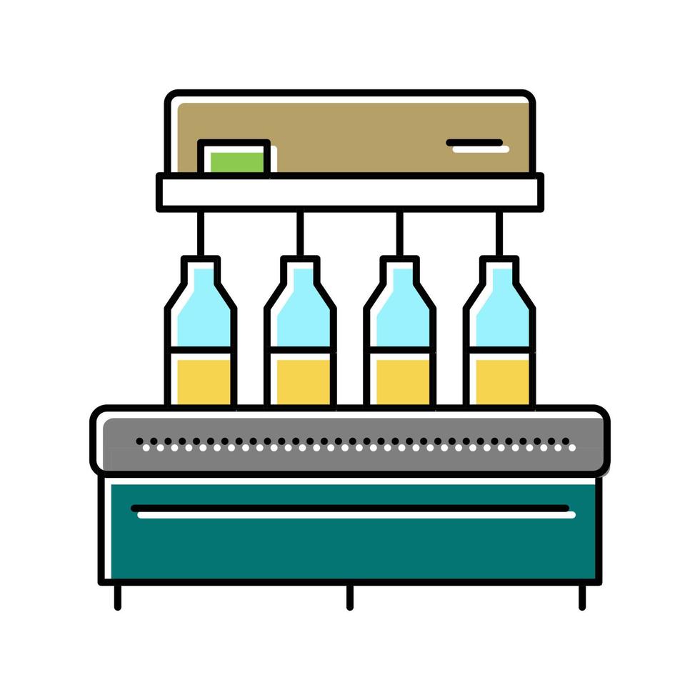 illustration vectorielle d'icône de couleur d'huile d'olive renversée vecteur