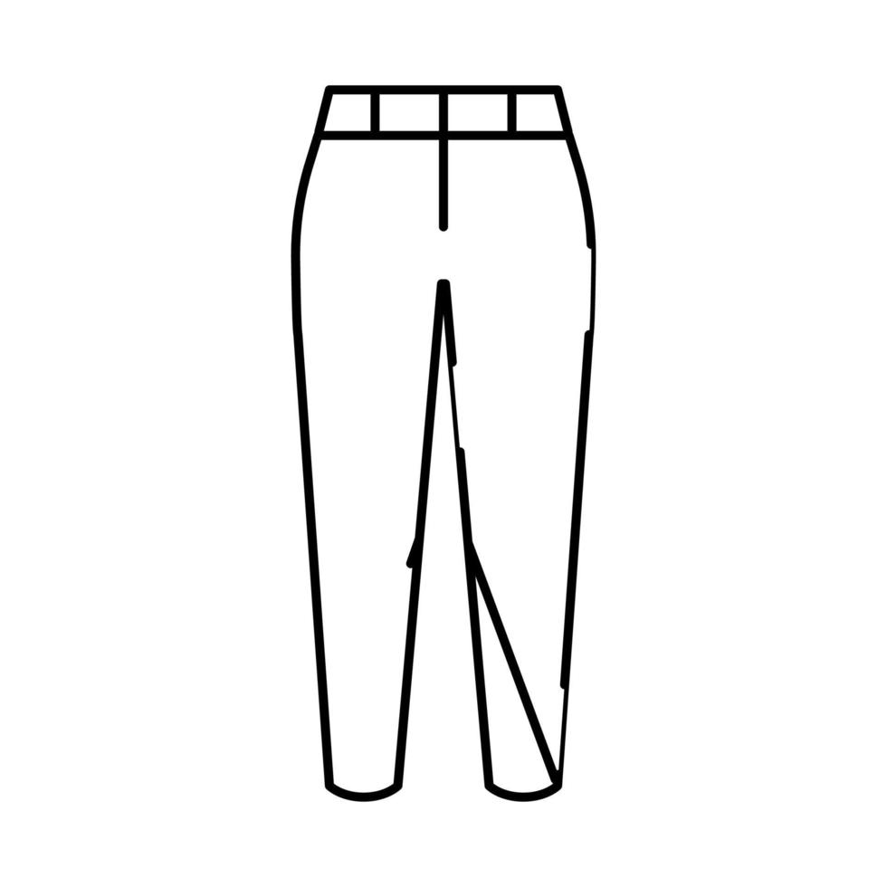 pantalon cigarette ligne de vêtements icône illustration vectorielle vecteur