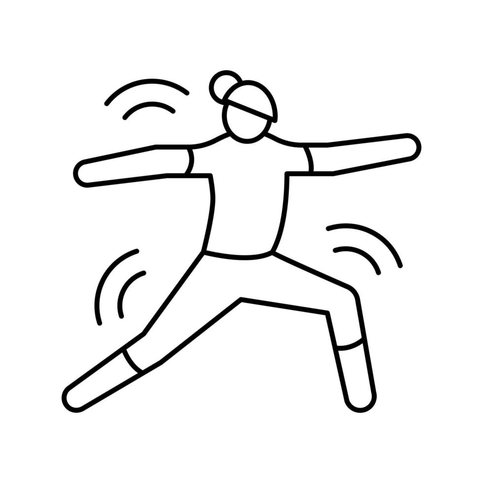 illustration vectorielle d'icône de ligne de loisirs yoga vecteur