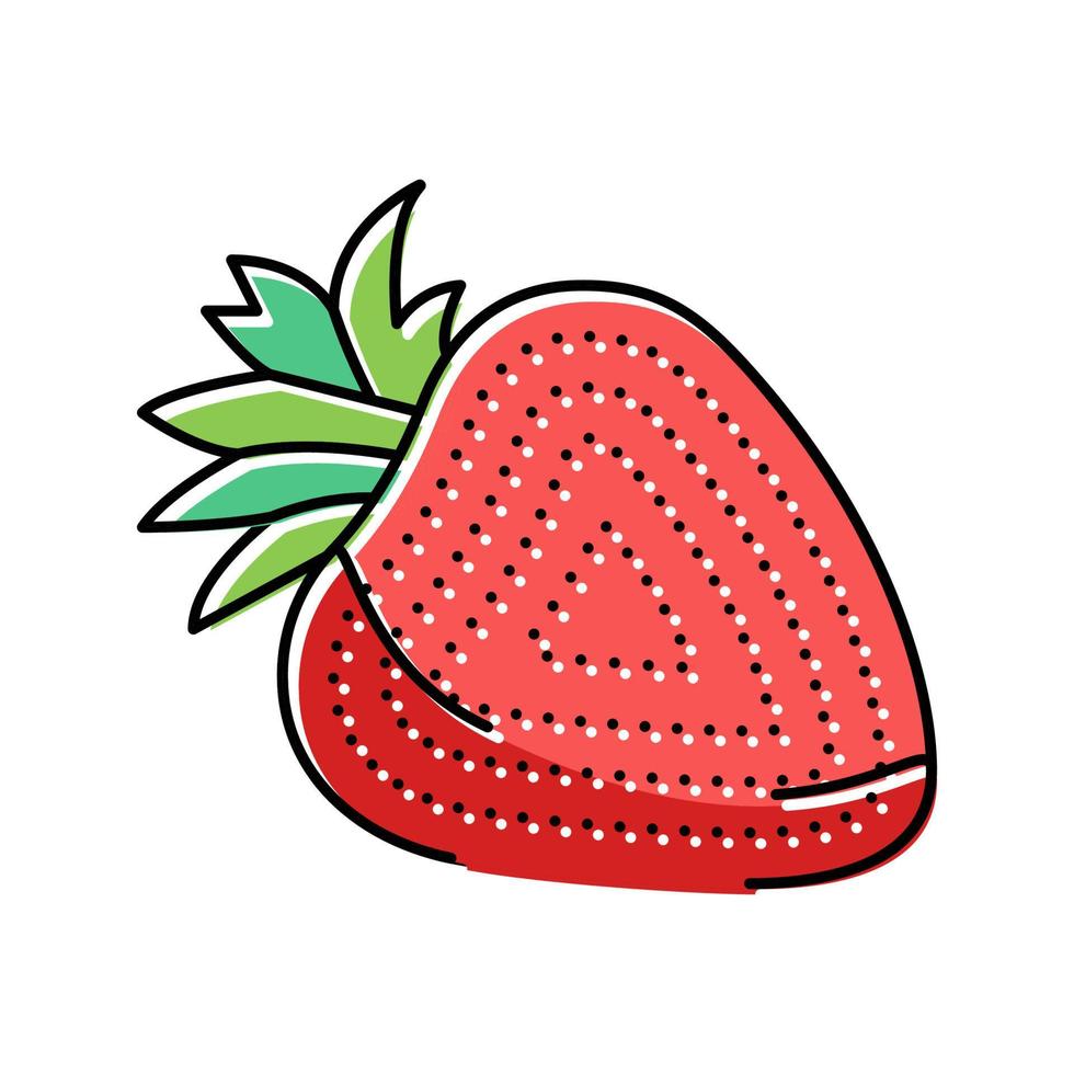 fraise berry couleur icône illustration vectorielle vecteur