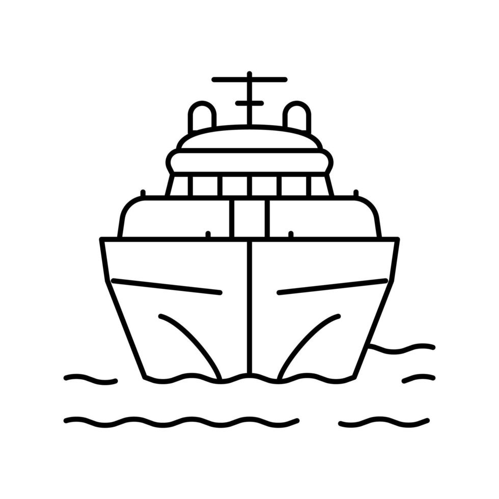 yacht transport véhicule ligne icône illustration vectorielle vecteur