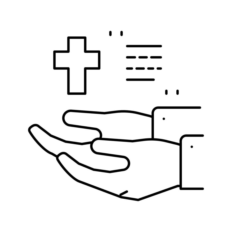 ordo christianisme église ligne icône illustration vectorielle vecteur