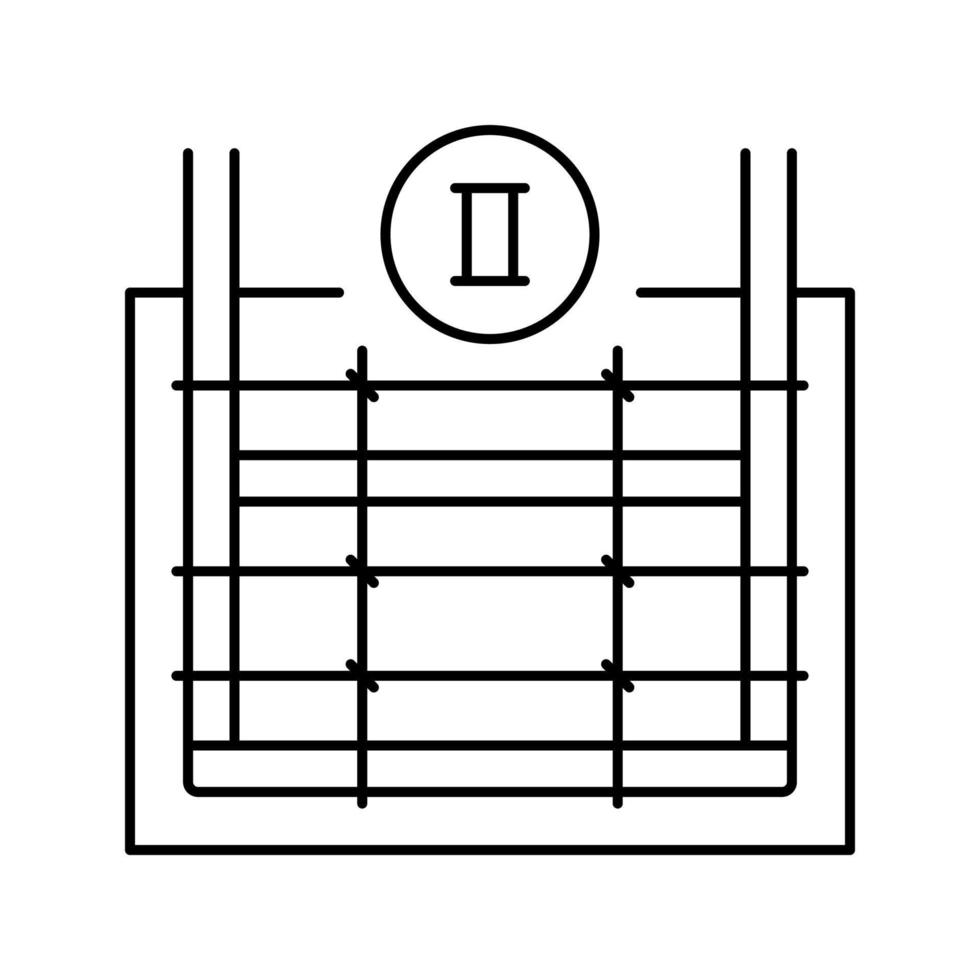 illustration vectorielle de l'icône de la ligne de renfort secondaire vecteur