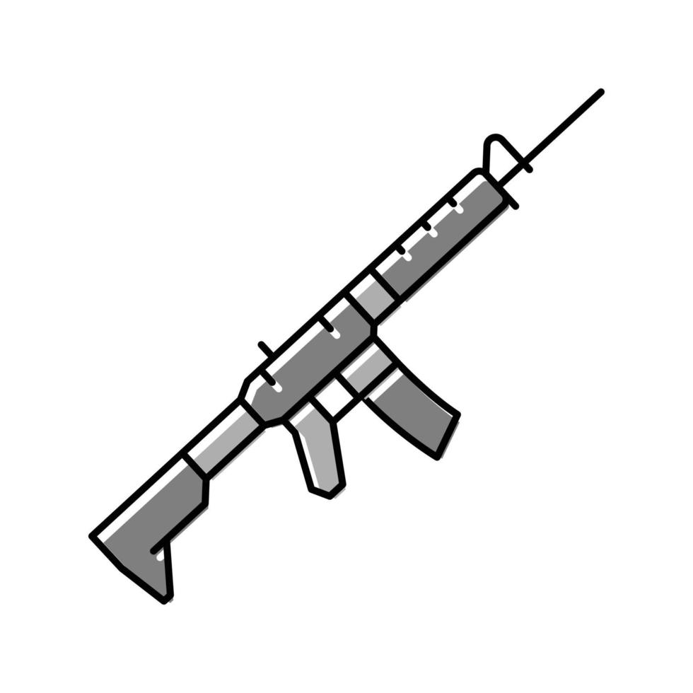 illustration vectorielle d'icône de couleur de fusil à percussion centrale vecteur