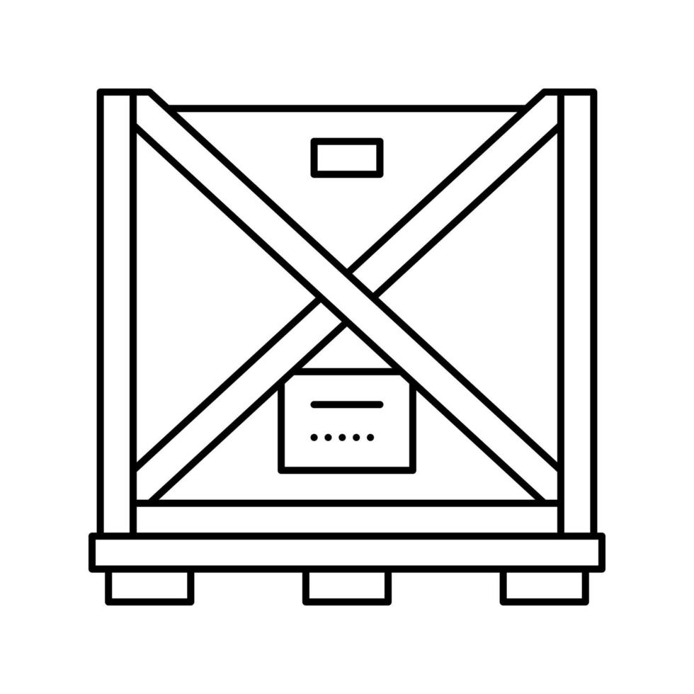 illustration vectorielle de l'icône de la ligne de colis surdimensionné vecteur