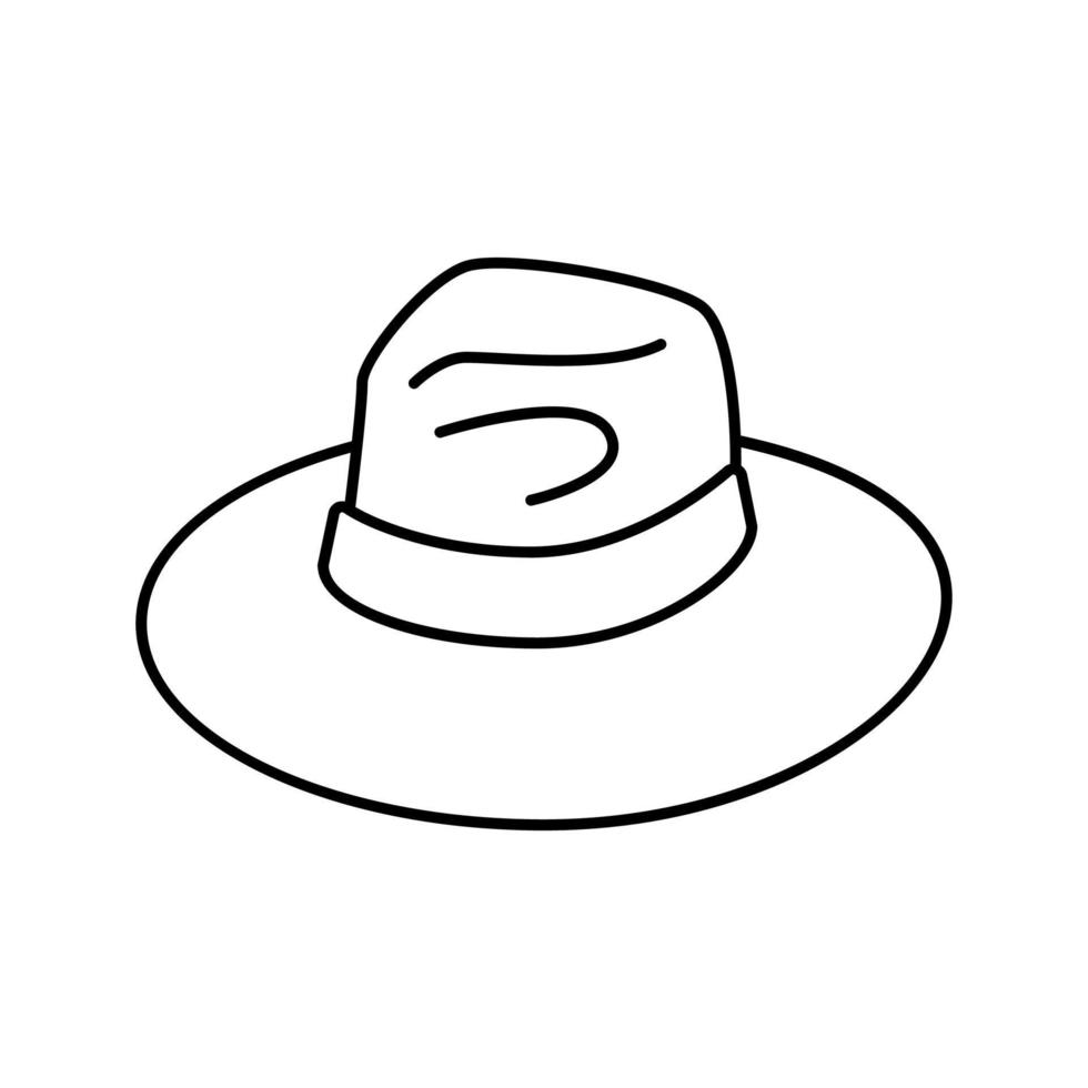 chapeau tête accessoire ligne icône illustration vectorielle vecteur