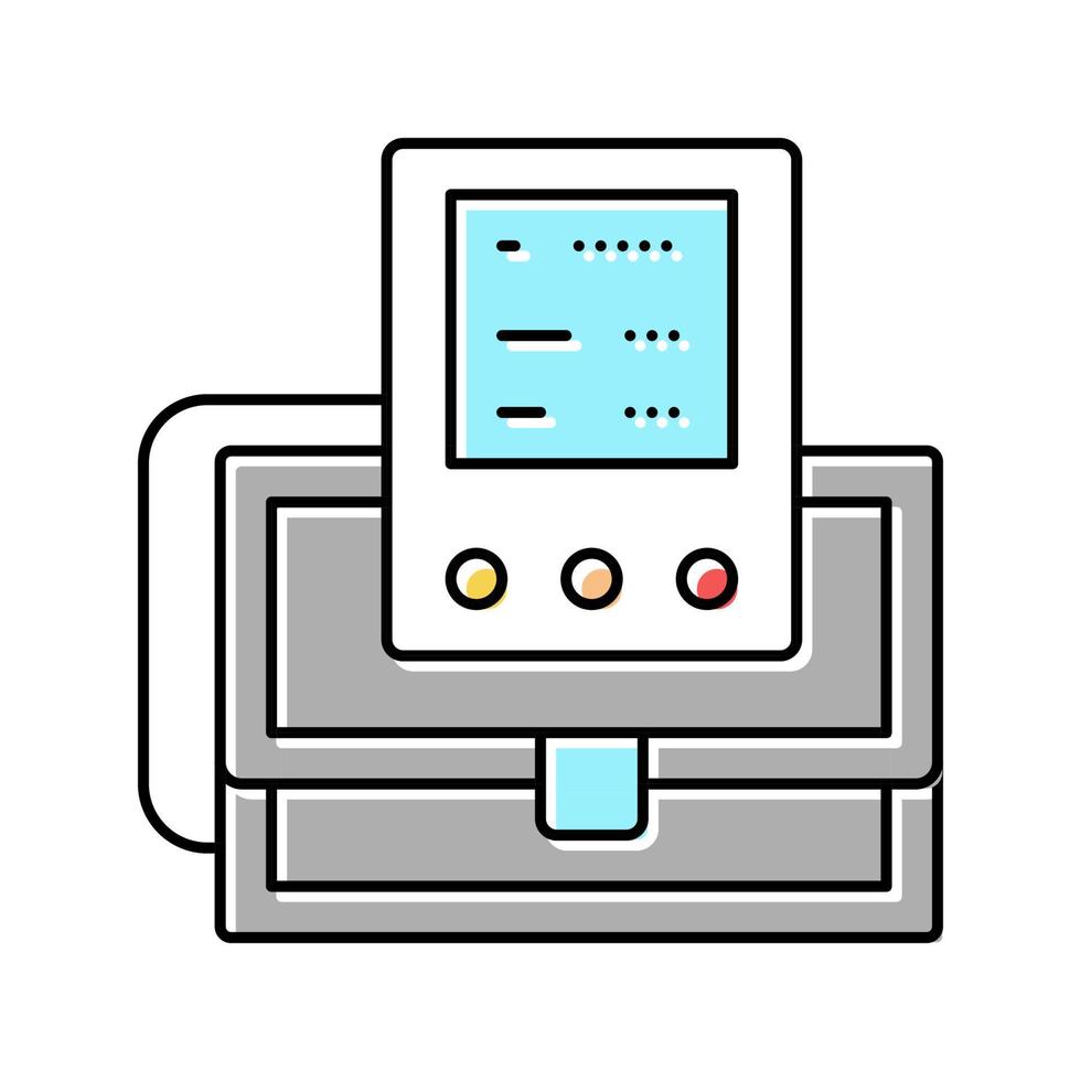 illustration vectorielle d'icône de couleur d'appareil cardio portable vecteur