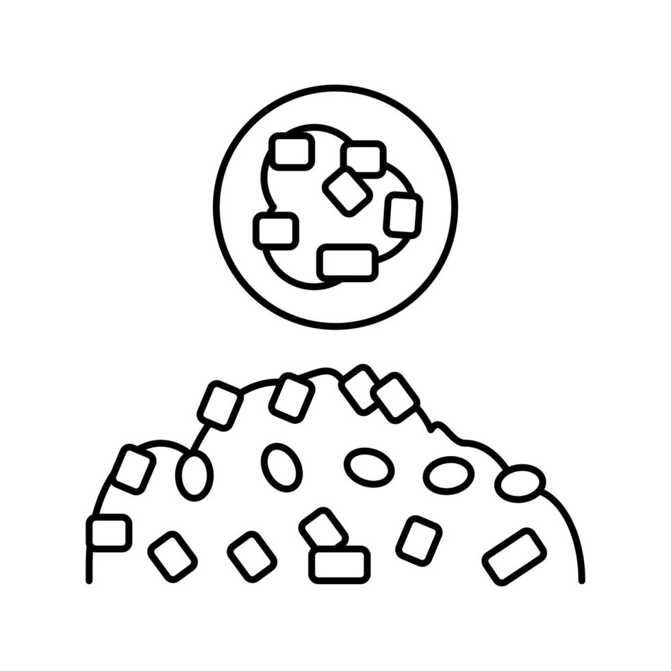 illustration vectorielle de l'icône de la ligne de gruau d'épeautre vecteur