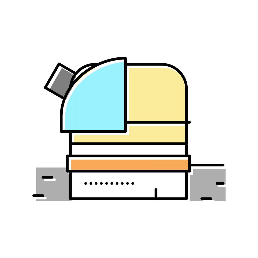 illustration vectorielle de l'icône de couleur du planétarium de l'observatoire vecteur