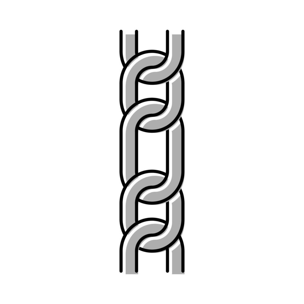 illustration vectorielle d'icône de couleur de chaîne longue et courte vecteur