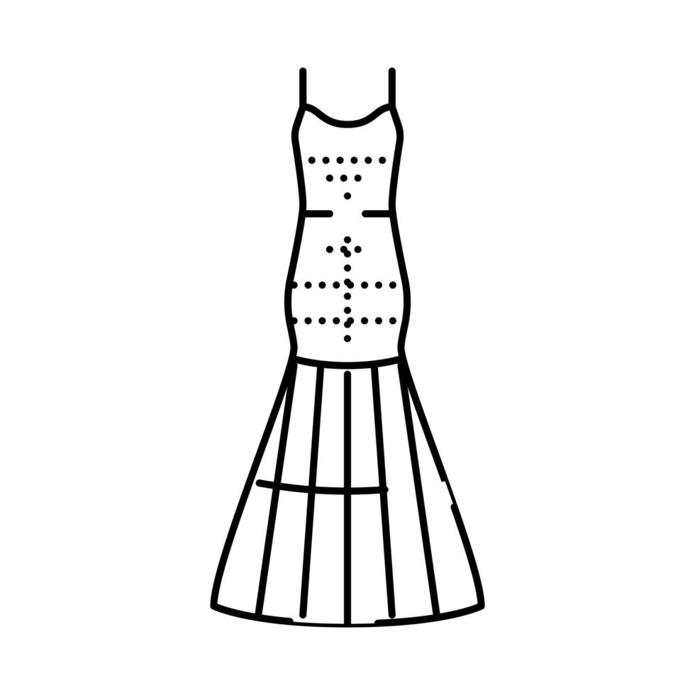 scoop mariée robe ligne icône illustration vectorielle vecteur