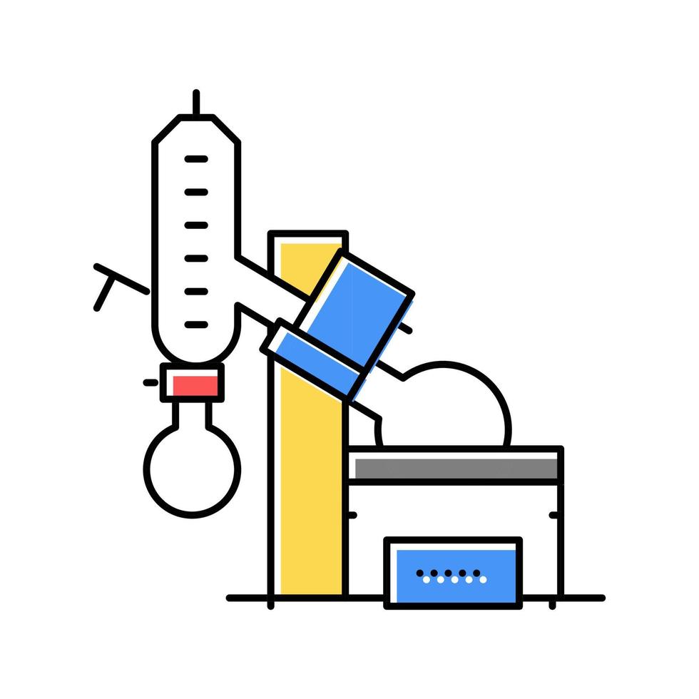 illustration vectorielle de l'icône de couleur de l'évaporateur sous vide vecteur