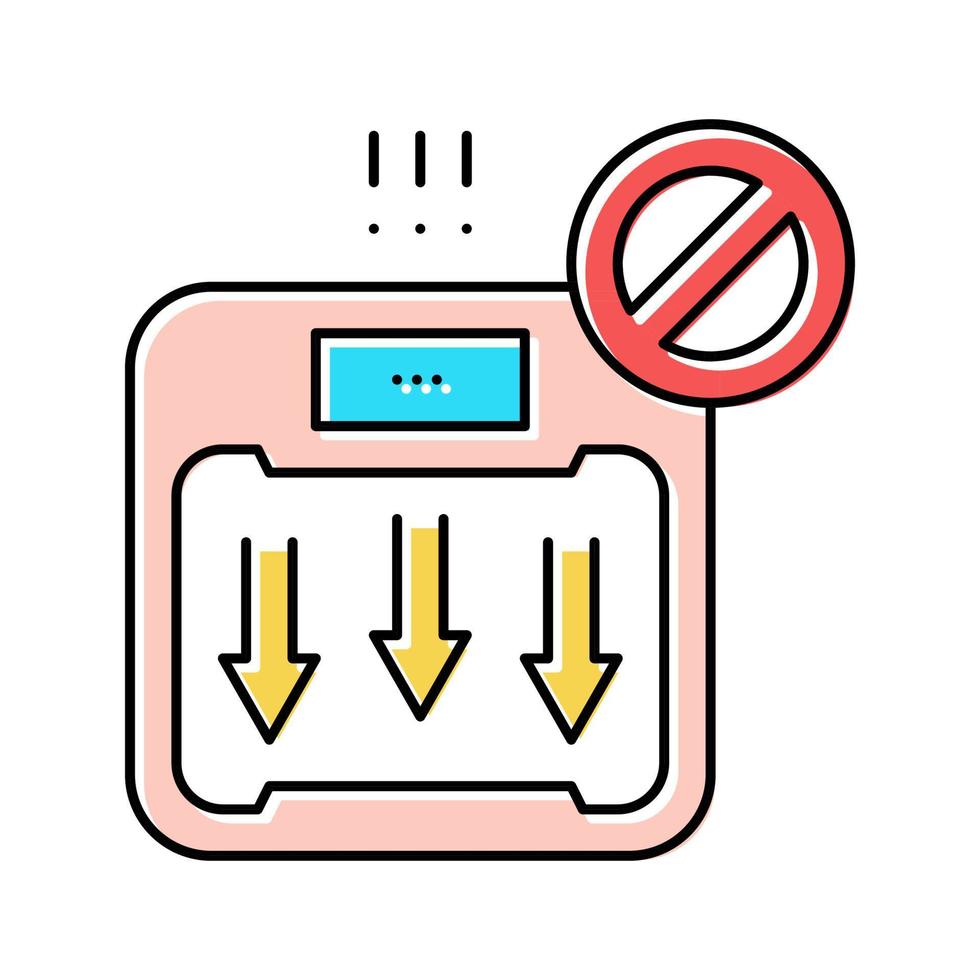 perte de poids inexpliquée hépatite couleur icône illustration vectorielle vecteur