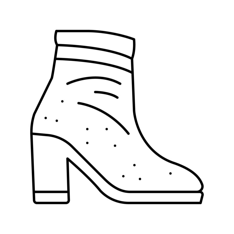 illustration vectorielle de l'icône de la ligne d'entretien des chaussures de velours vecteur