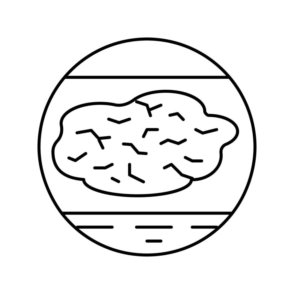 illustration vectorielle de l'icône de la ligne de problème de santé de la peau sèche humaine vecteur