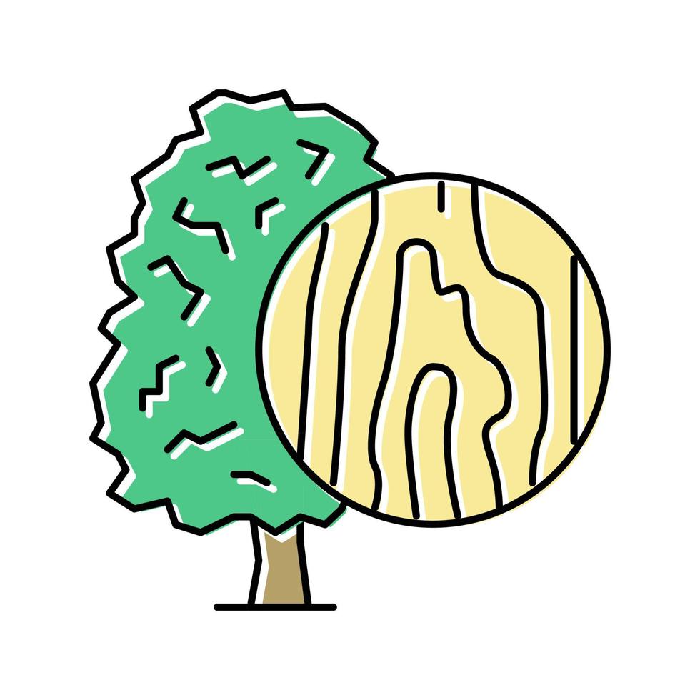 illustration vectorielle d'icône de couleur bois d'érable vecteur