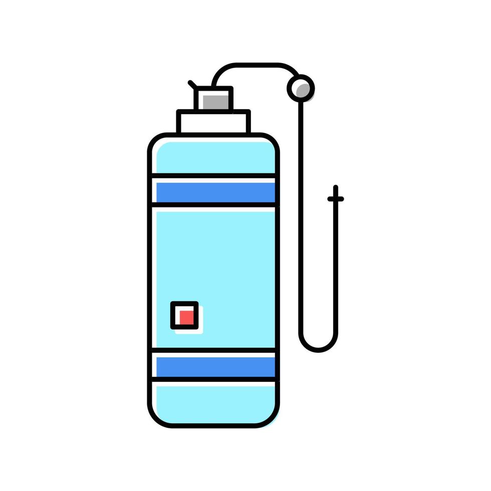 illustration vectorielle d'icône de couleur de bouteille de gaz d'anesthésie vecteur