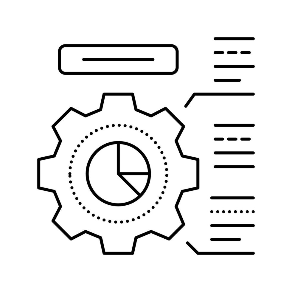 illustration vectorielle de l'icône de la ligne de processus de travail des employés vecteur