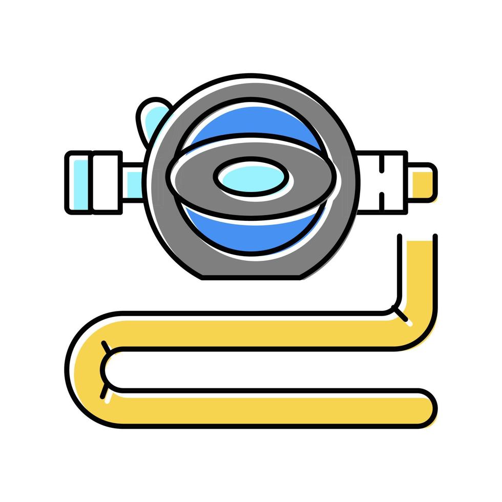 illustration vectorielle d'icône de couleur d'outil de souffle de plongeur vecteur