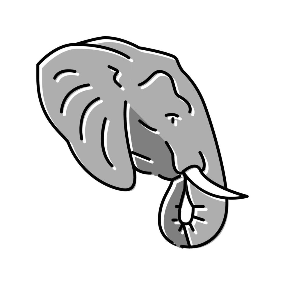 éléphant animal zoo couleur icône illustration vectorielle vecteur