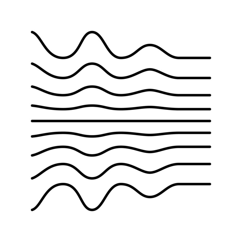 illustration vectorielle de l'icône de couleur des ondes sonores vecteur