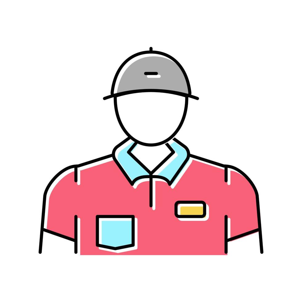 joueur de golf couleur icône illustration vectorielle vecteur