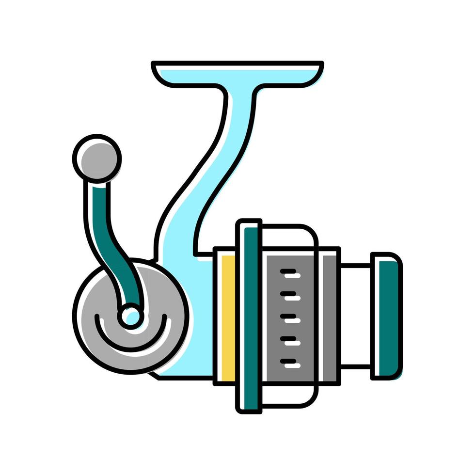 illustration vectorielle d'icône de couleur de moulinet à tambour vecteur
