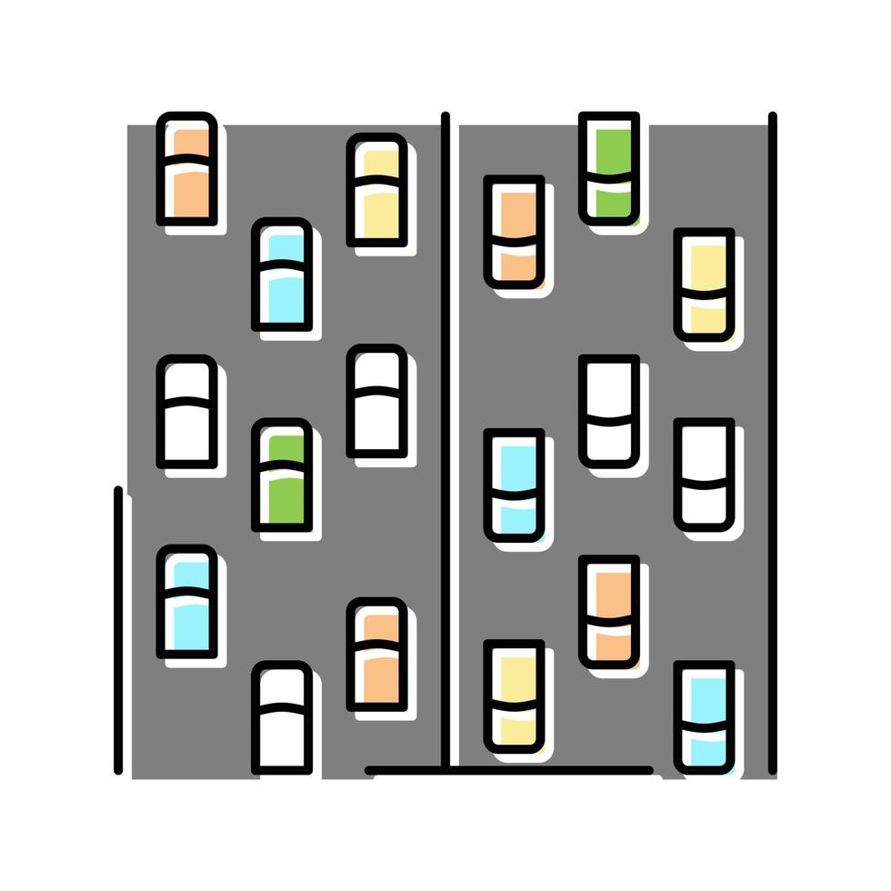 illustration vectorielle d'icône de couleur de route d'autoroute vecteur