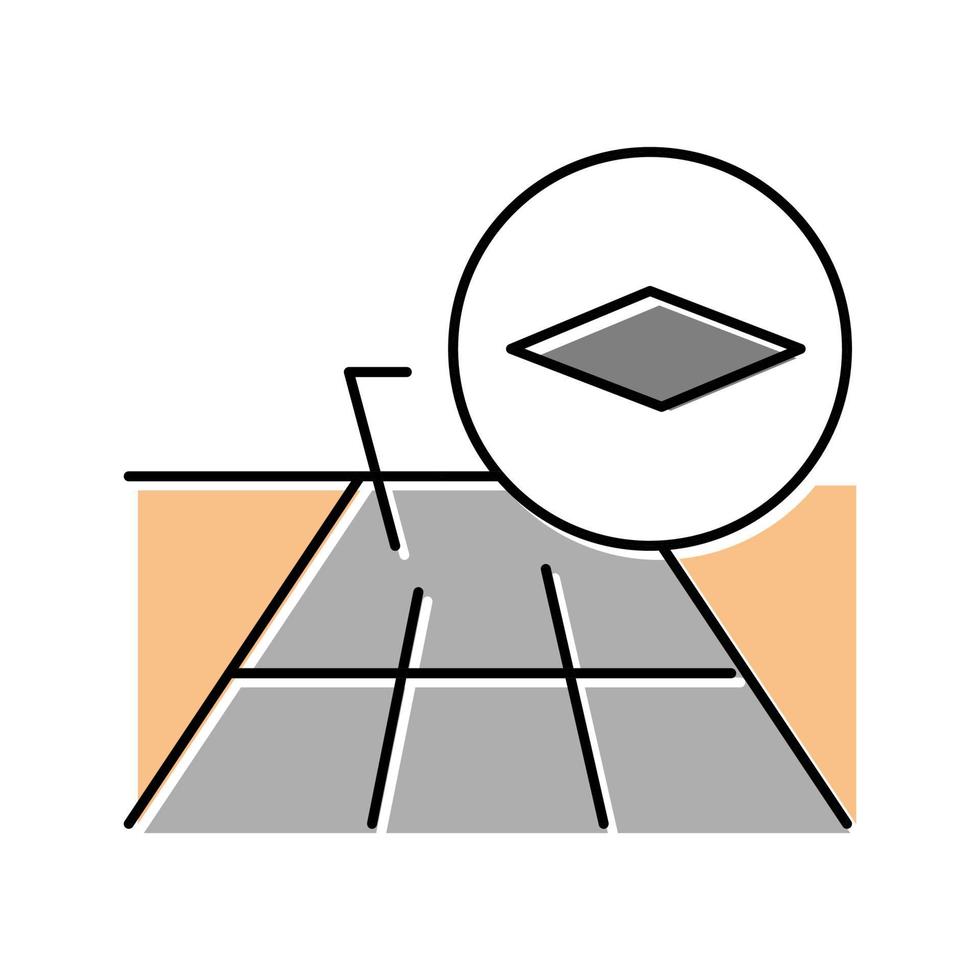 dalles de béton route couleur icône illustration vectorielle vecteur