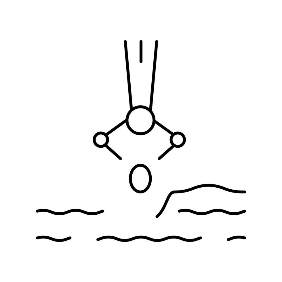 illustration vectorielle d'icône de ligne de semis de robot mécanique vecteur